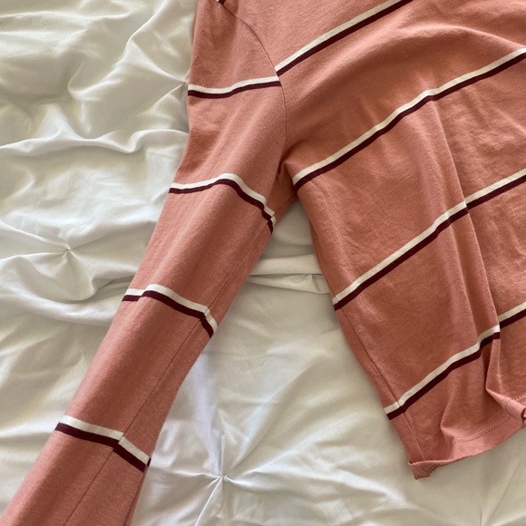 tillys pink striped long sleeve shirt - Picture 2 of 3